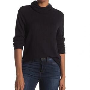 Bobeau Women's Cowl Sweater SKI winter Face Cover Large Black NWT Lightweight